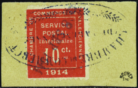 N°1 10c vermillon obl TB