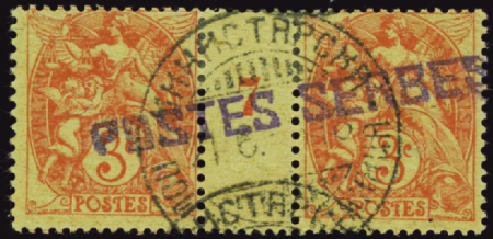 N°3 3c Blanc millésime 7 GC obl TB