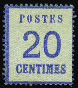 N°6 20c bleu neuf * TB