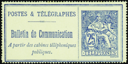 N°24 25c bleu nsg (comme émis) TB