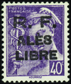 Alès 40c Mercure neuf ** TB