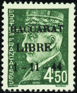 Baccarat 10 valeurs type I neuf * TB