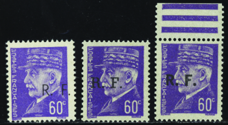 Bordeaux les 3 types 33 valeurs neuf ** TB