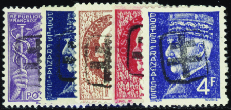 Conflans Saint Honorine 16 valeurs (n°1-3-3A-4 à 1