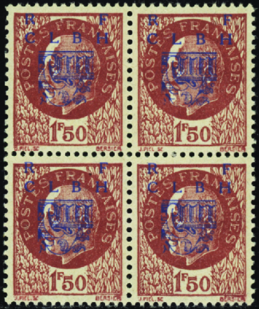 Decazeville 1f50 Pétain bloc de 4 neuf ** TB