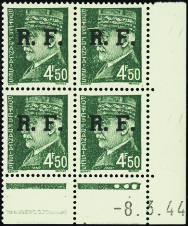 Lyon 15 valeurs en blocs de 4 coins datés neuf ** 