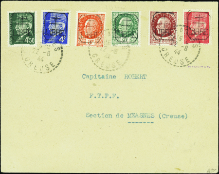 Measnes 6 valeurs sur lettre