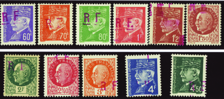 Niort 11 valeurs (5 timbres**) TB