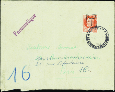 Paris 49  3f Pétain sur lettre