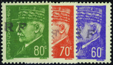 Pernay 11 valeurs (n°1-3 à 9-11 à 13) (*et**) TB