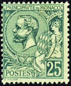 N°16a 25c vert foncé neuf * TB