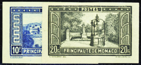 N°119/134 paysages  17 valeurs non dentelées nsg T