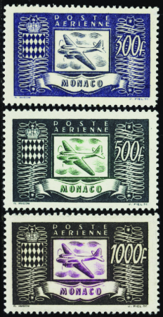 POSTE AERIENNE N°42/44  3 valeurs neuf ** TB