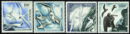 POSTE AERIENNE N°55/58 oiseaux de mer 4 valeurs de
