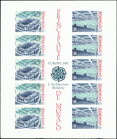 BLOCS-FEUILLETS N°37a Europa 1987 bloc non dentelé