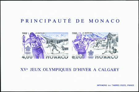 BLOCS-FEUILLETS N°40a Jeux olympiques d'hiver à Ca