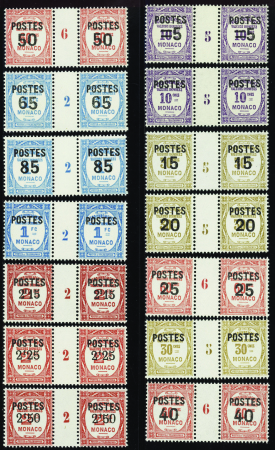 N°140/153  14 paires millésimes neuf ** TB