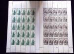 N°169/183  20 valeurs en feuilles de 25 timbres ne