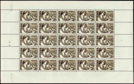 N°215/224 protection mère et enfant 10 feuilles de