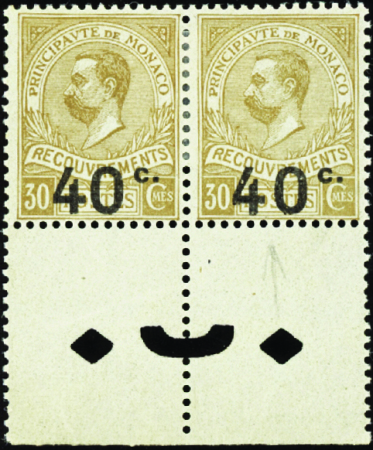 TAXE N°12b chiffres espacés tenant à normal neuf *