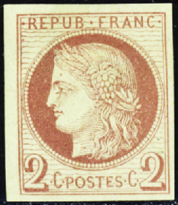 N°15 2c brun-rouge neuf * TB