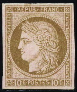 N°18 10c brun sur rose neuf * TB