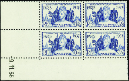 1937 expo int de Paris 1937  126 vals en blocs de 