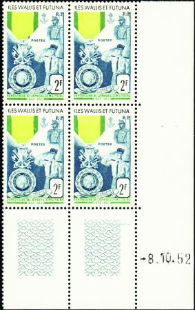 1952 médaille militaire 12 valeurs en blocs de 4 c