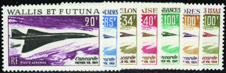 1969 Concorde 7 valeurs TOM neuf ** TB