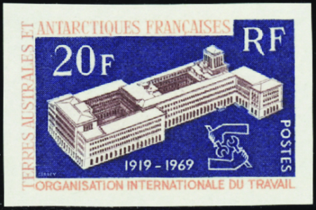 1969 Organisation int du travail 8 valeurs TOM non