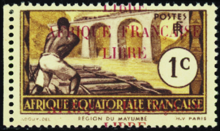 N°92a double surcharge (gomme coloniale) neuf ** T