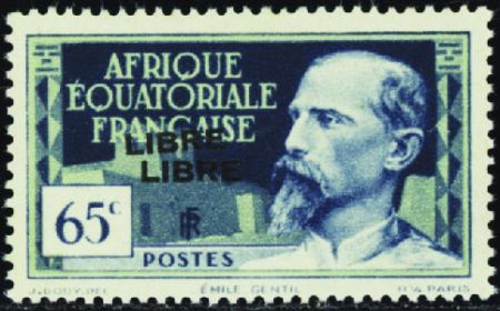 N°110a Double surcharge (gomme coloniale) neuf ** 