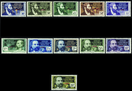 N°128/138  11 valeurs surcharge rouge neuf ** TB