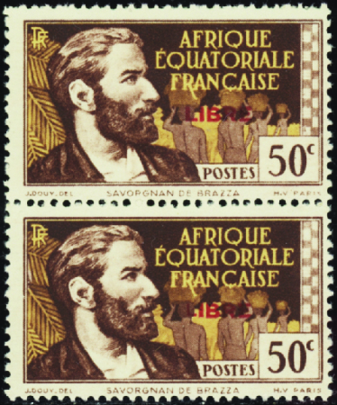 N°131b Libre avec petit L tenant à normal (gomme c