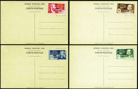 N°140A/140D  4 valeurs sur 4 cartes postales
