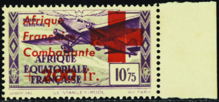 POSTE AERIENNE N°29 200f sur 10f75 ( gomme colonia