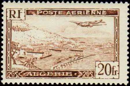 POSTE AERIENNE N°4A 20f brun type II neuf ** TB