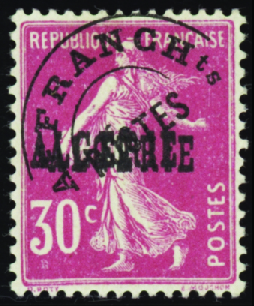 PREOBLITERES N°6a double surcharge Algérie neuf * 