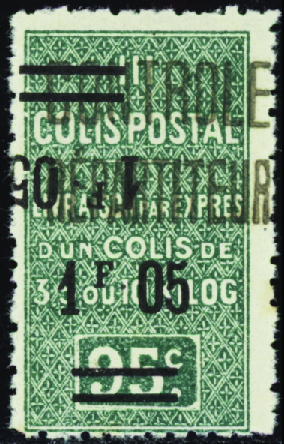 N°27b double surcharge dont une renversée neuf ** 