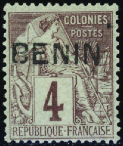 N°3 4c lilas-brun sur paille neuf * TB