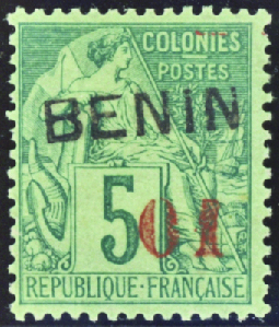 N°14 01 sur 5c vert neuf * TB