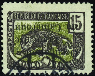 N°57a surcharge renversée obl TB