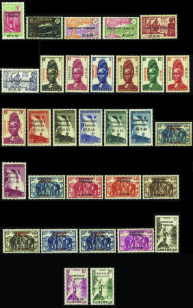 N°202/232  31 valeurs surchargées (gomme coloniale