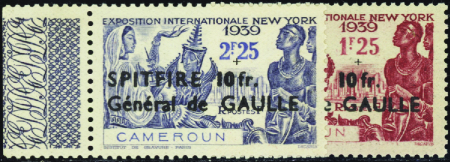 N°245/246 Général de Gaulle 2 valeurs (gomme colon