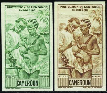 POSTE AERIENNE N°19/20  non dentelés valeur omise 