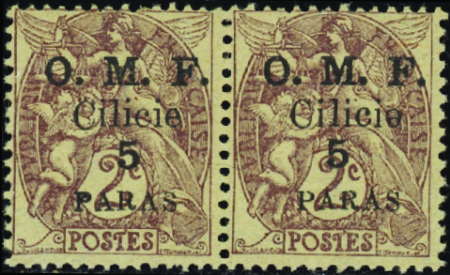 N°89h "e" de Cilicie renversé tenant à normal neuf