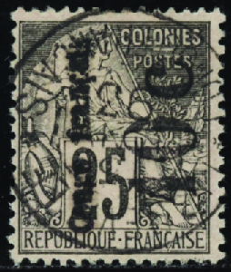 N°5b surcharge verticale obl TB