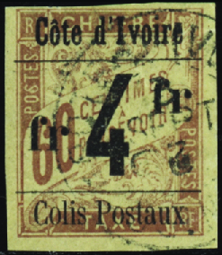 N°11 4f sur 60c brun sur chamois obl TB