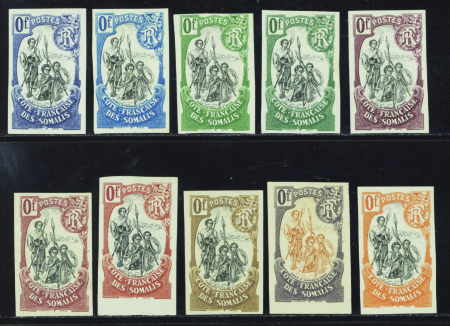 N°50 10 essais à 0F centre noir avec signature (ti