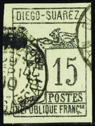 N°8 15c gris-noi oblr TB